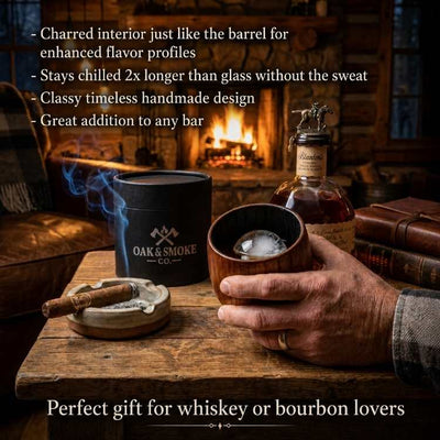 Handcrafted Wood Whiskey Cup - Father's Day Special