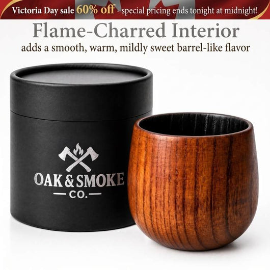 Handcrafted Wood Whiskey Cup - Victoria Day Special